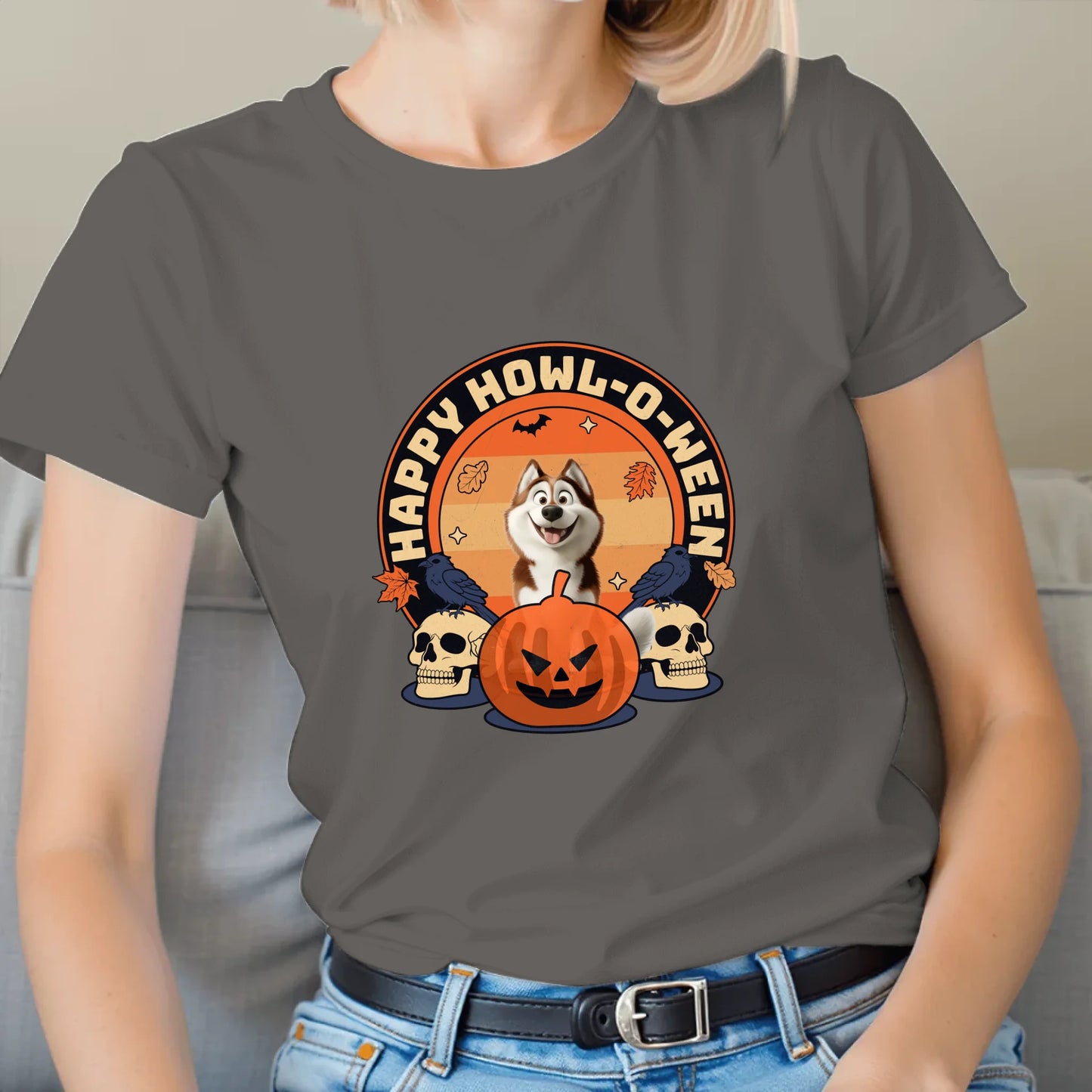Your Dog on a Halloween T-shirt - Custom